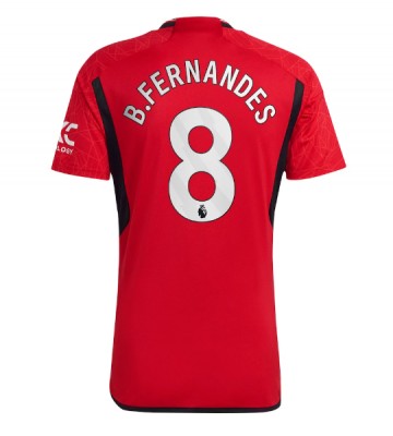 Manchester United Bruno Fernandes #8 Replika Hjemmebanetrøje 2023-24 Kortærmet